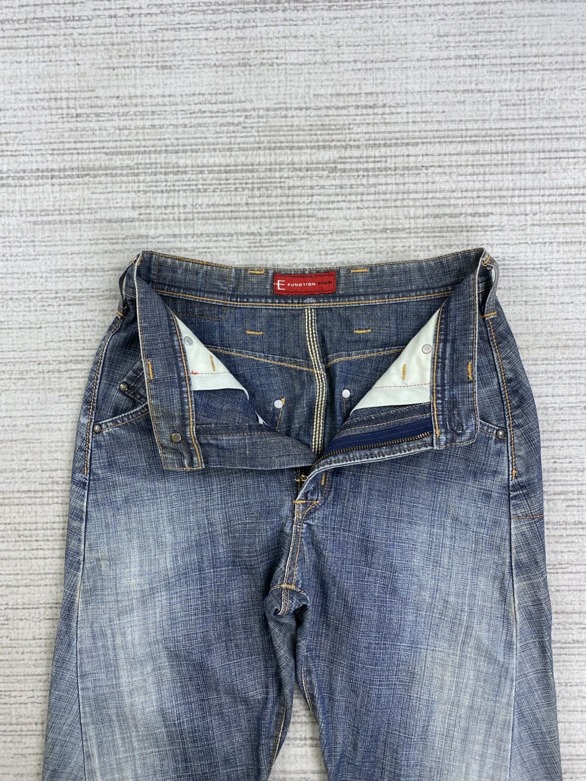 Edwin × Le Grande Bleu (L.G.B.) × Vintage Vintage Edwin E- Function Curve Distressed Denim Pants Size US 28 / EU 44 - 5 Thumbnail