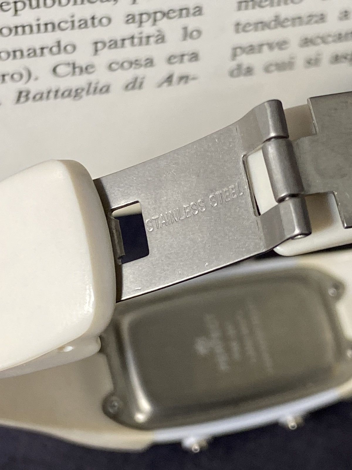 Japanese Brand × Jewelry × Vintage Retro Perfect Digital Watch with White Strap Size ONE SIZE - 8 Thumbnail