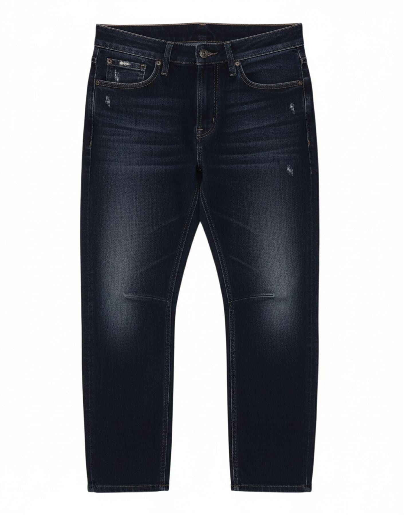 Diesel Womens Fayza-Xp Regular Fit Cropped Jeans W23 L23 Navy Blue Size 42" / US 20 - 1 Thumbnail