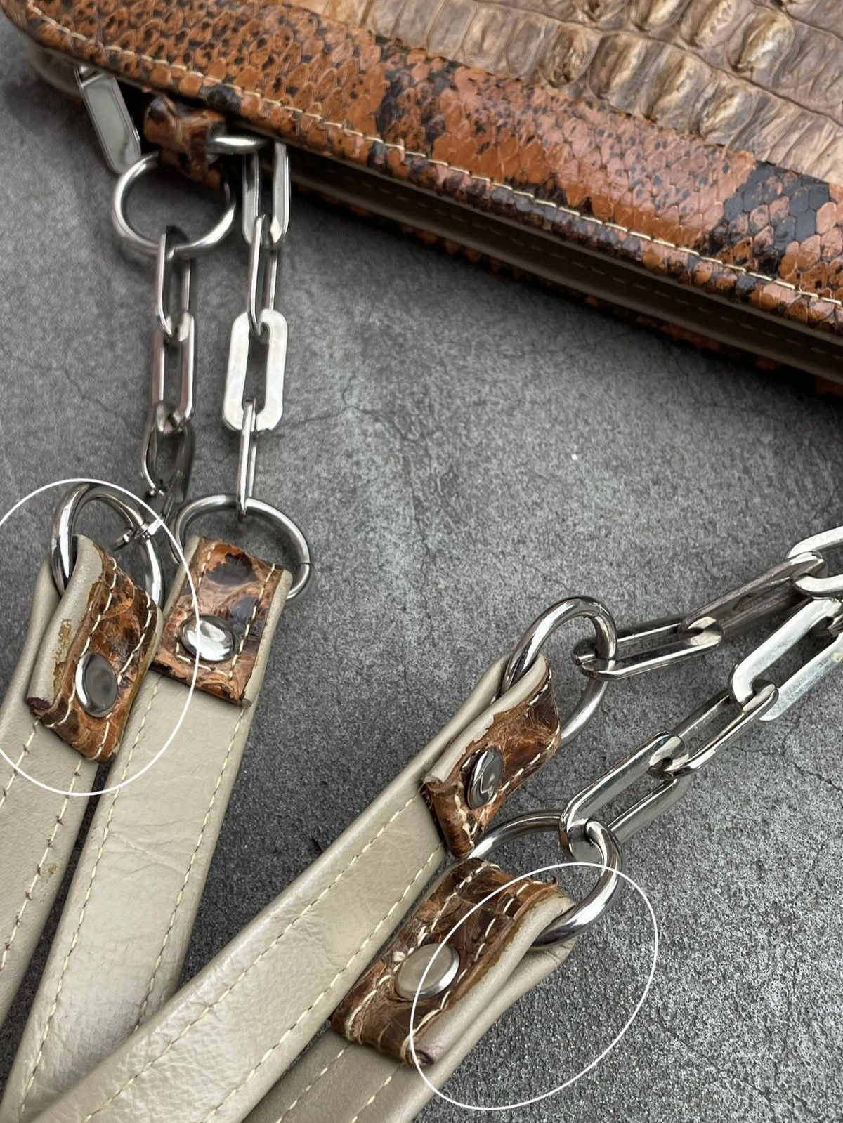 Vintage Shaped Crocodile’s Ridge & Python Snakeskin: Genuine Vintage Size ONE SIZE - 16 Thumbnail
