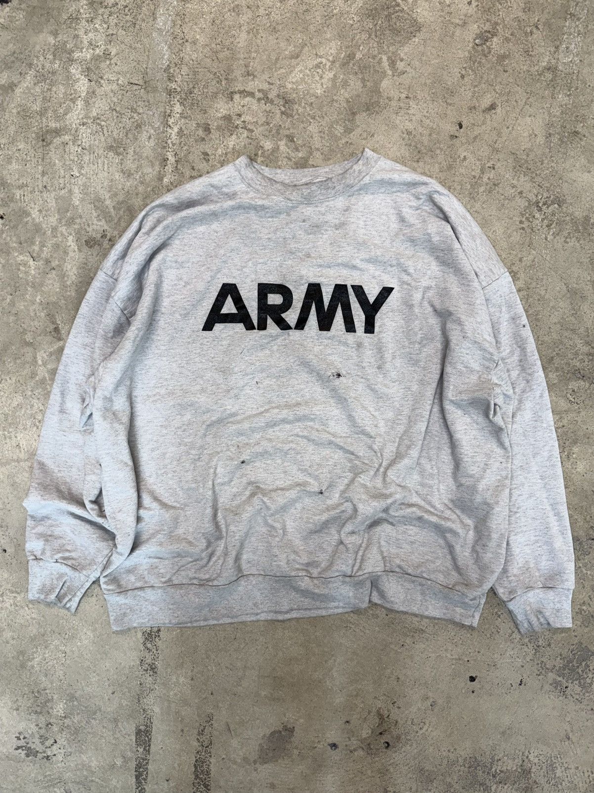 Vintage Vintage Trashed Army Crewneck Size US L / EU 52-54 / 3 - 1 Thumbnail