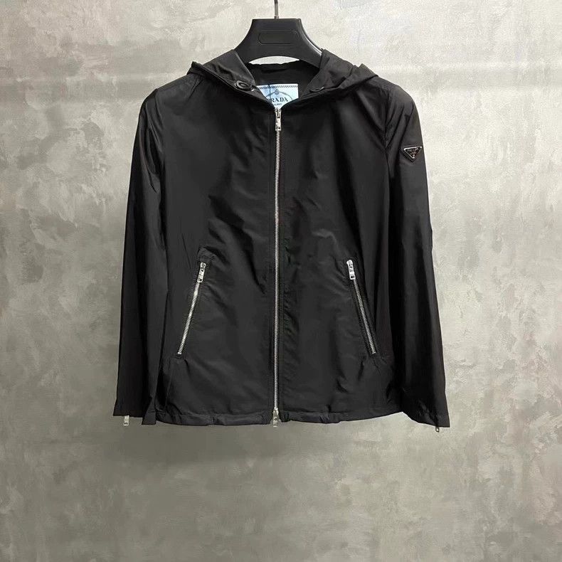 Prada Prada The latest black metal triangle zipper jacket 2501-Ne Size US XXS / EU 40 - 1 Thumbnail