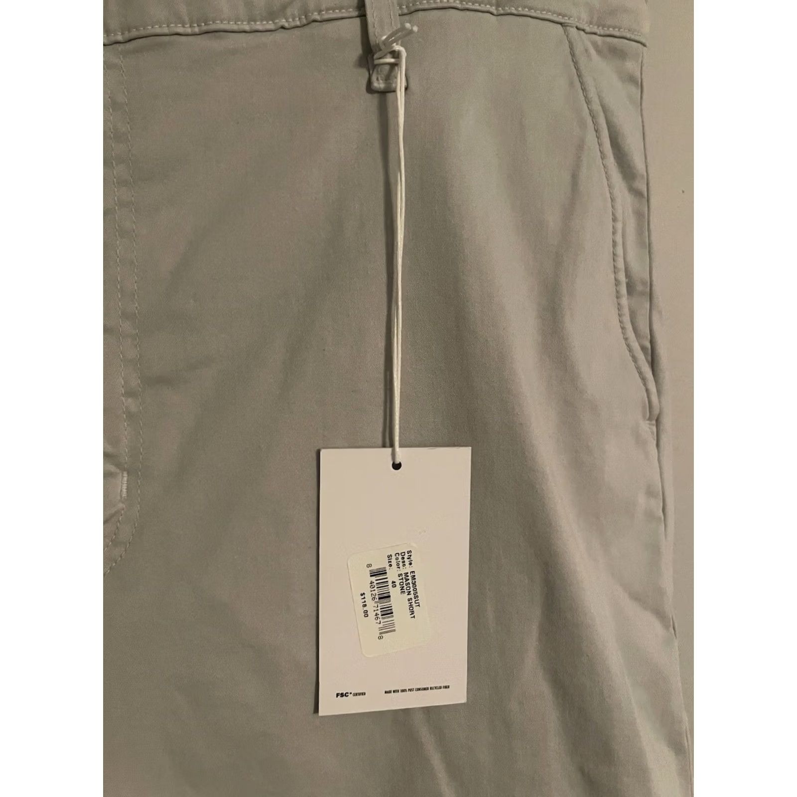 Edwin Edwin Endurance Shorts Chino Slim Stone Made in USA Men's 40 New! Size US 40 / EU 56 - 2 Thumbnail