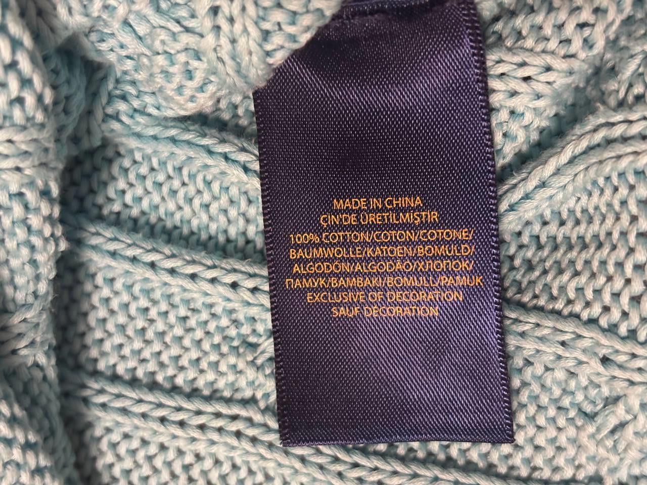 Polo Ralph Lauren Polo Ralph Lauren Women's sweater turquoise, chunky knit Size XS / US 0-2 / IT 36-38 - 8 Thumbnail