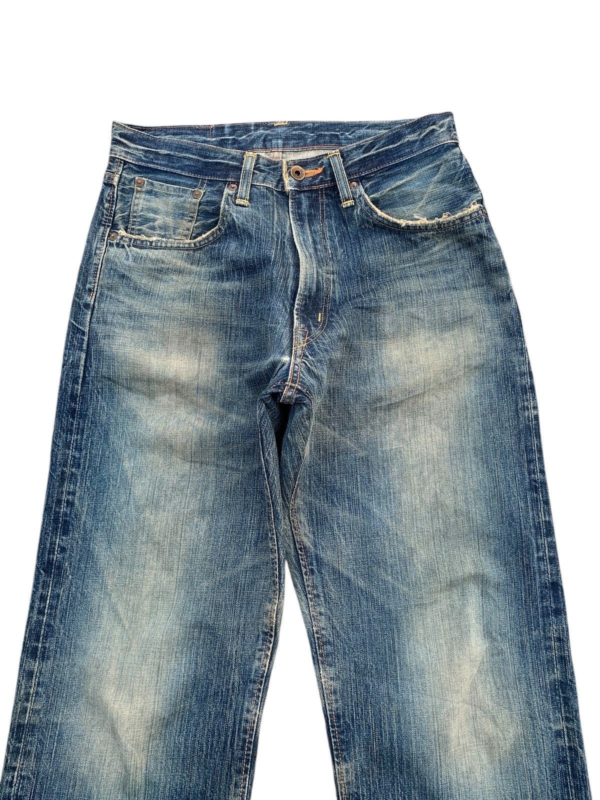 Edwin VINTAGE EDWIN 505z SELVEDGE FADED&RUSTY DISTRESSED DENIM Size US 30 / EU 46 - 6 Thumbnail