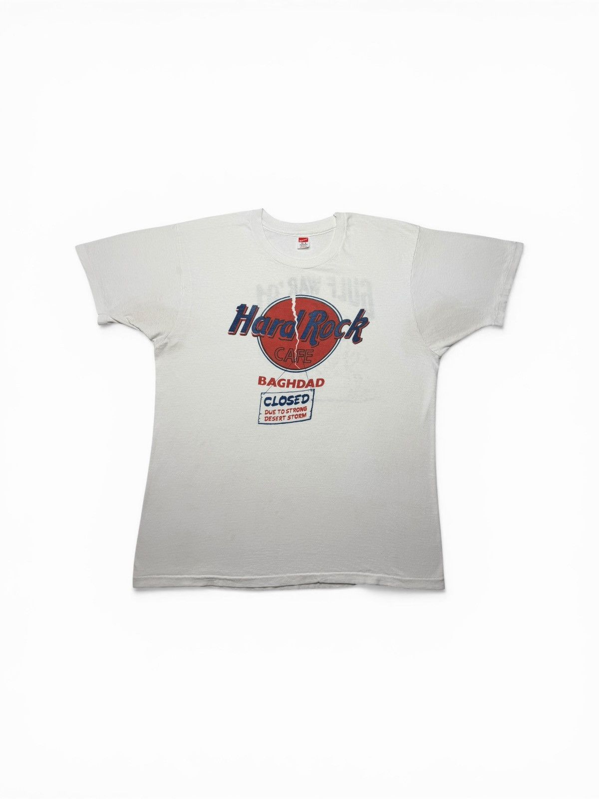 Vintage Vintage 1991 Gulf War Political Hard Rock Tee Shirt Size US XL / EU 56 / 4 - 4 Thumbnail