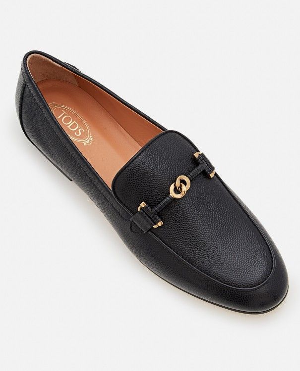 Tod's o1s22i1n0325 Calfskin Loafers in Black Size US 7 / IT 37 - 5 Thumbnail