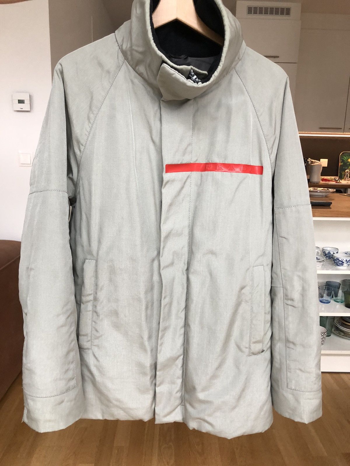 image of Prada Winter/ski Jacket in Silver, Men's (Size Small)