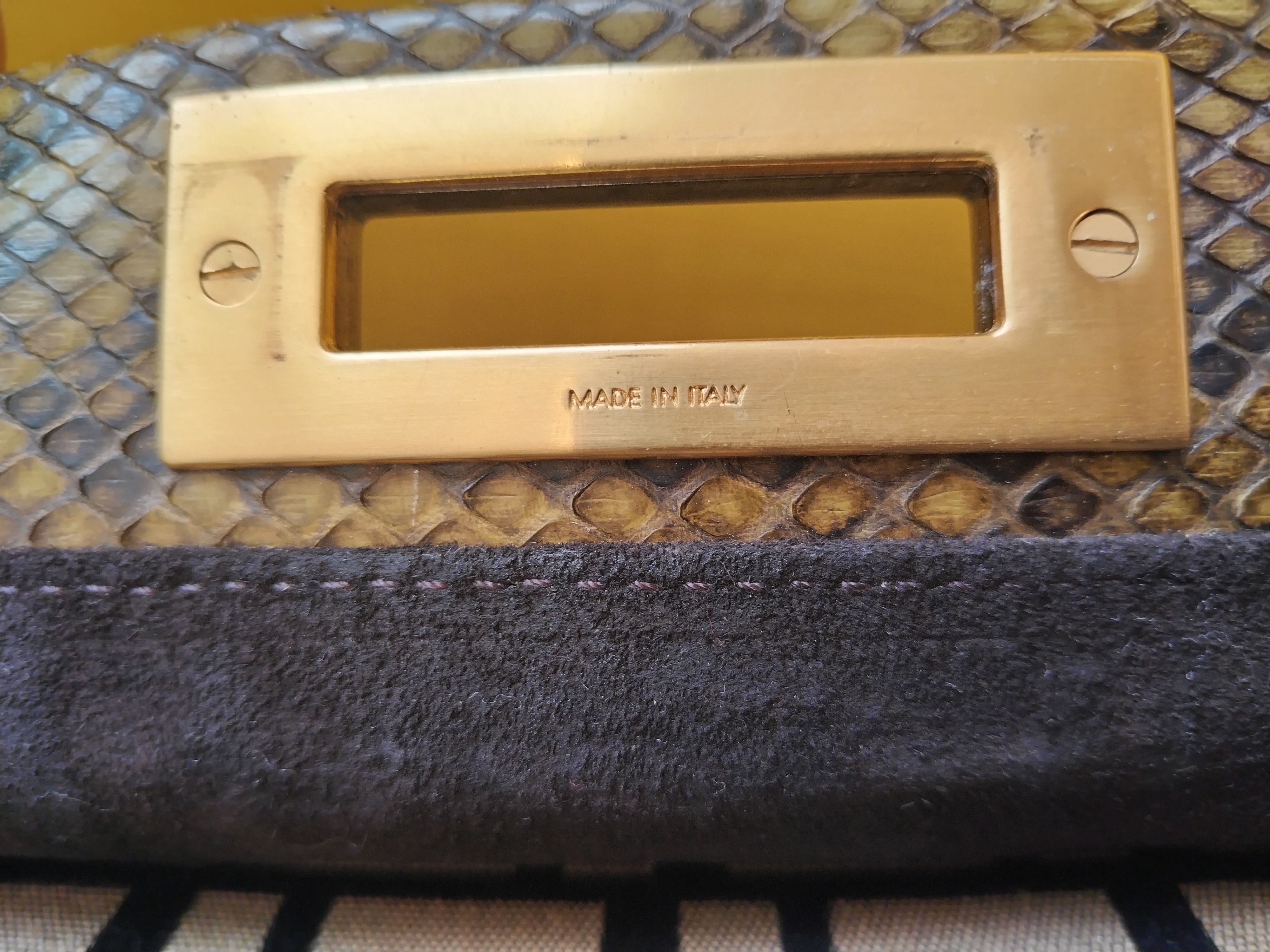 Fendi Fendi Brown Python Peekaboo Handle Bag Size ONE SIZE - 5 Thumbnail