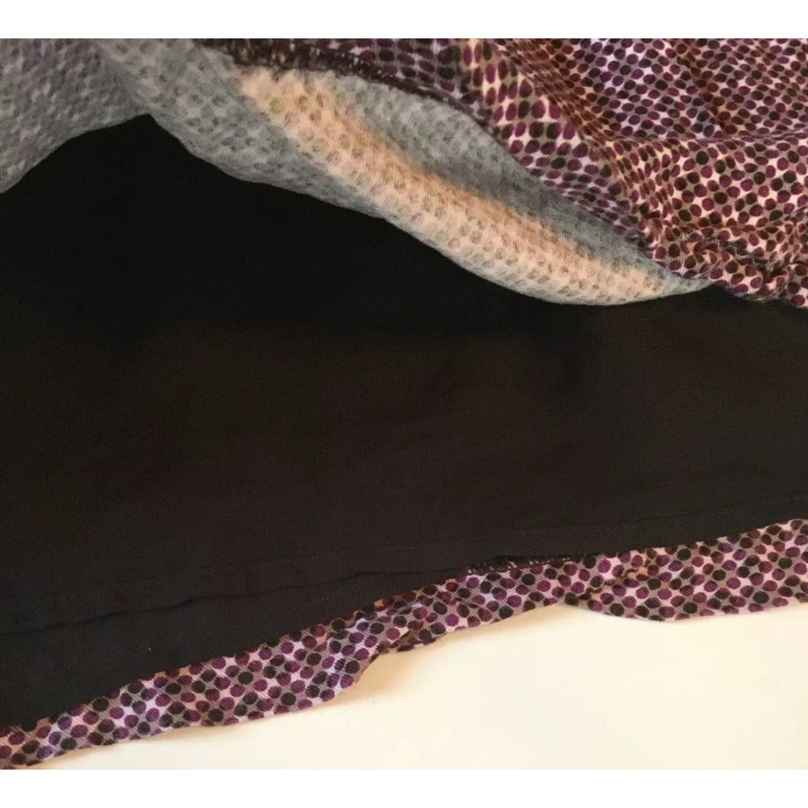 Gap VINTAGE Gap Women's Skirt 10 Regular Rayon Lined Purple Polka Dot Pleated Knee Length Zip Casual Womens Size 32" / US 10 / IT 46 - 4 Thumbnail