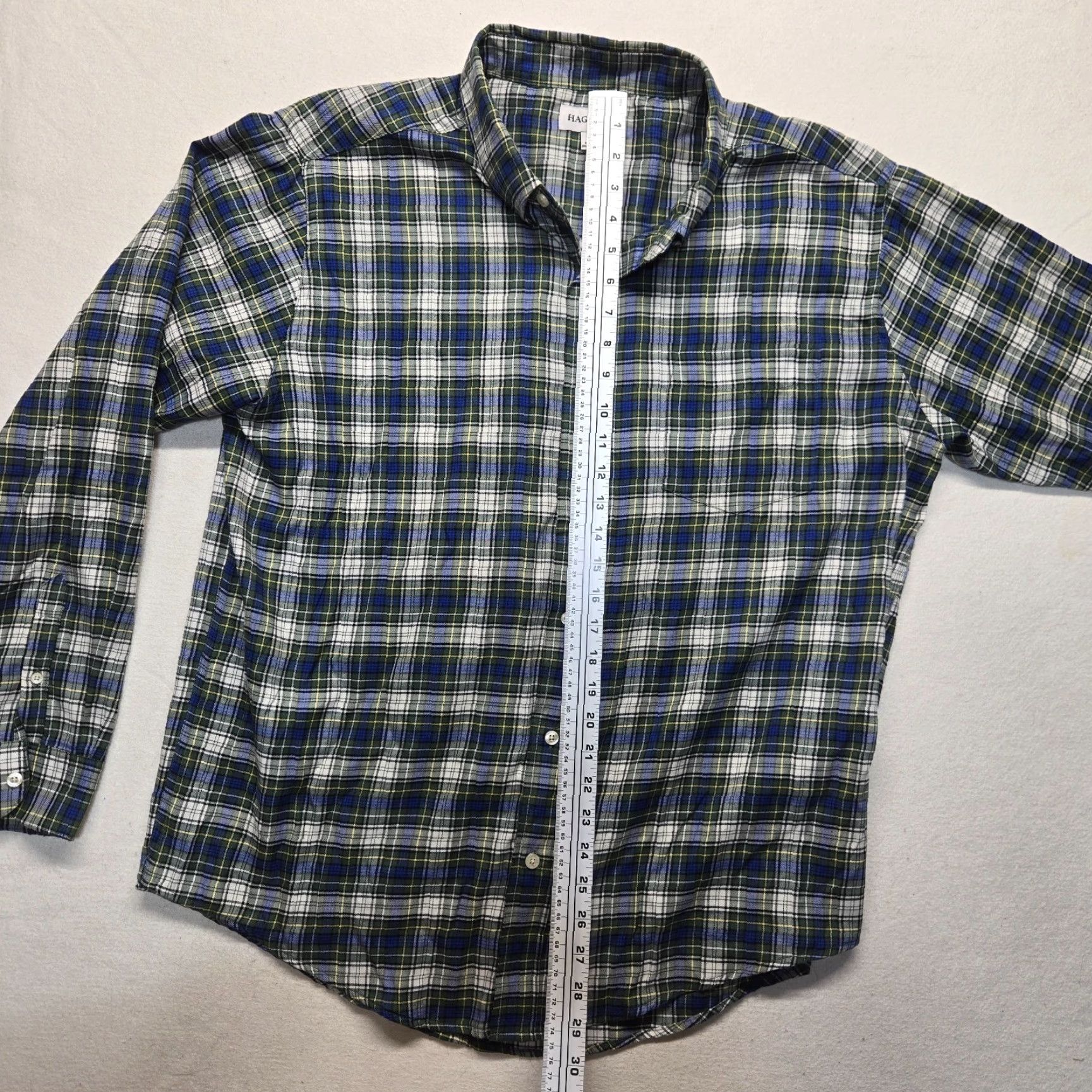 Haggar Haggar Shirt Button-Down Plaid Long Sleeve Multicolor 100% Cotton XL Mens Size US XL / EU 56 / 4 - 6 Thumbnail