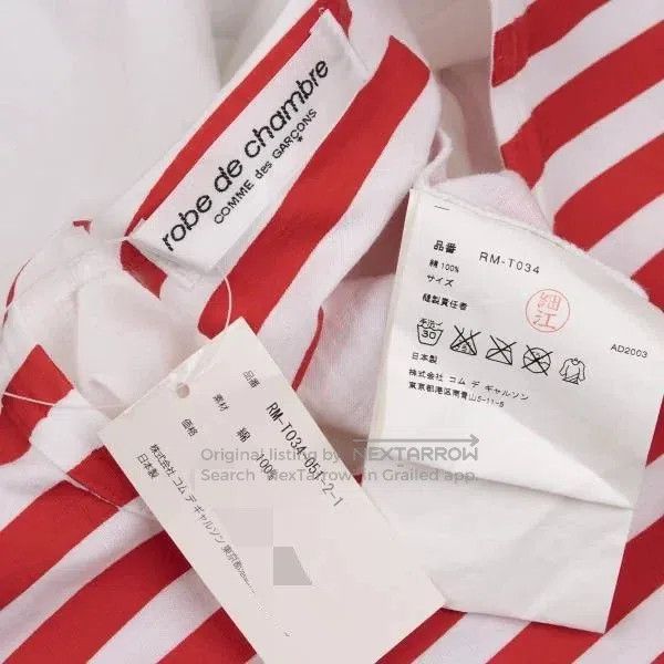 Comme des Garcons Comme des Garcons one-size-fits-all Retro Red Striped Shirt Size S / US 4 / IT 40 - 6 Thumbnail
