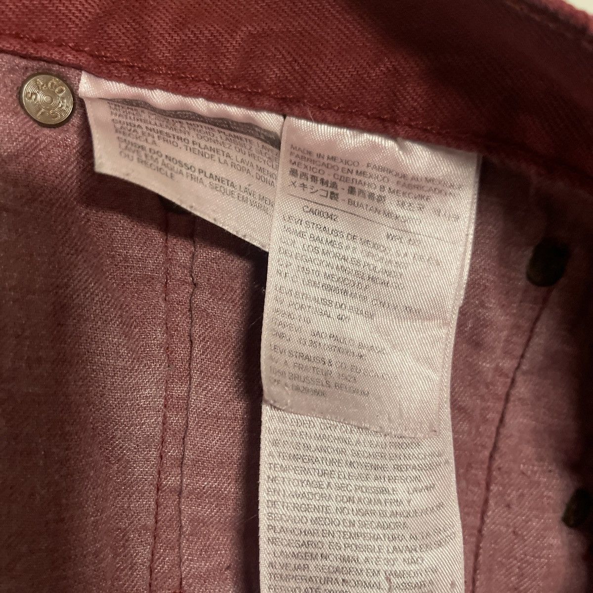 Levi's Vinatge Maroon Red Levi 501 Jeans Made In Mexico Size US 34 / EU 50 - 7 Thumbnail
