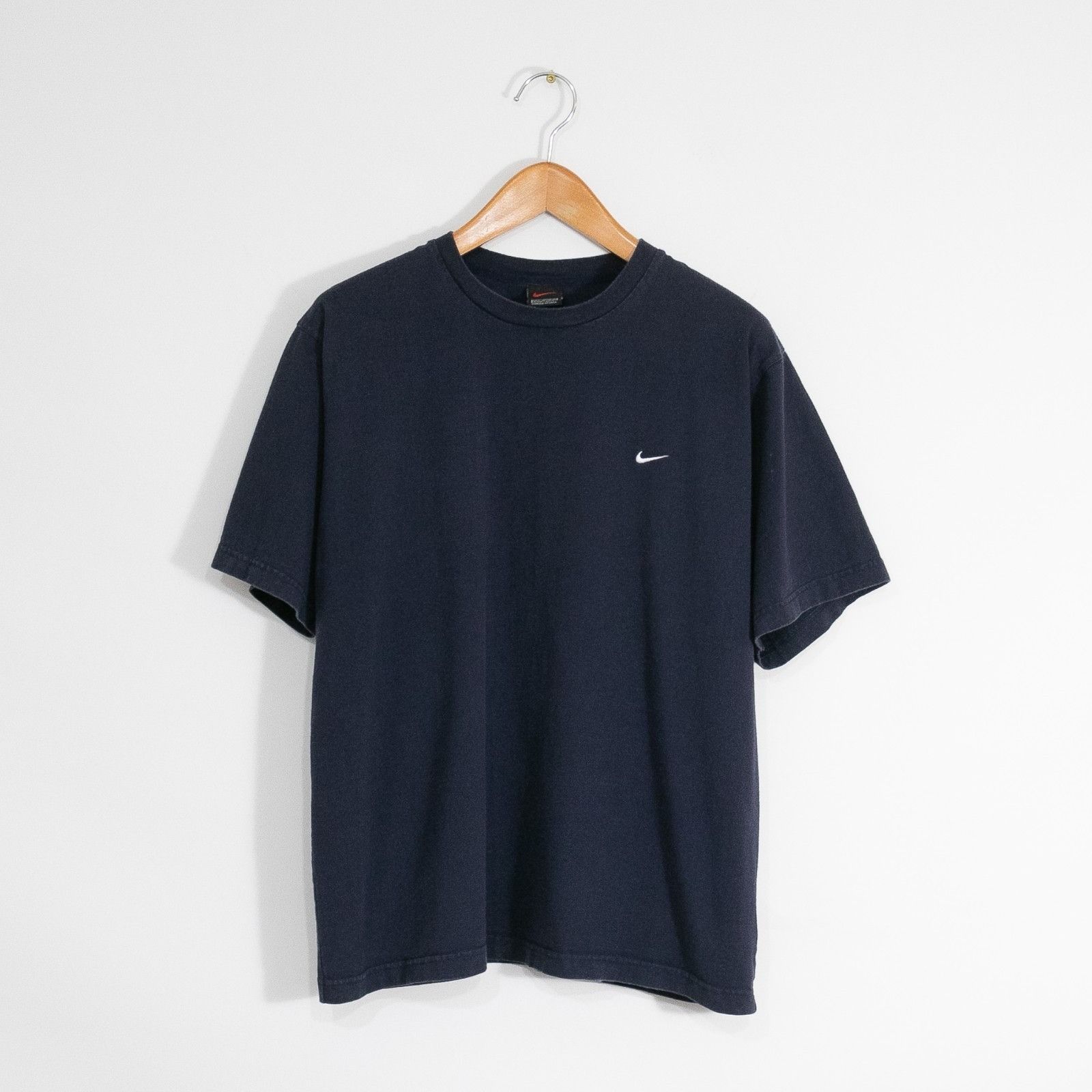 Vintage Y2K Nike Blank Check T Shirt Mens Large - Faded Blue