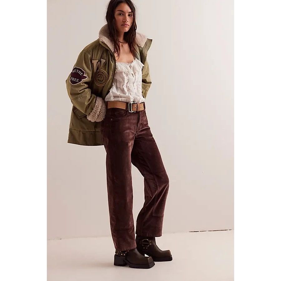Free People New We The Free Risk Taker Cord Straight Jeans $128 Sz 29 Size 29" - 4 Thumbnail