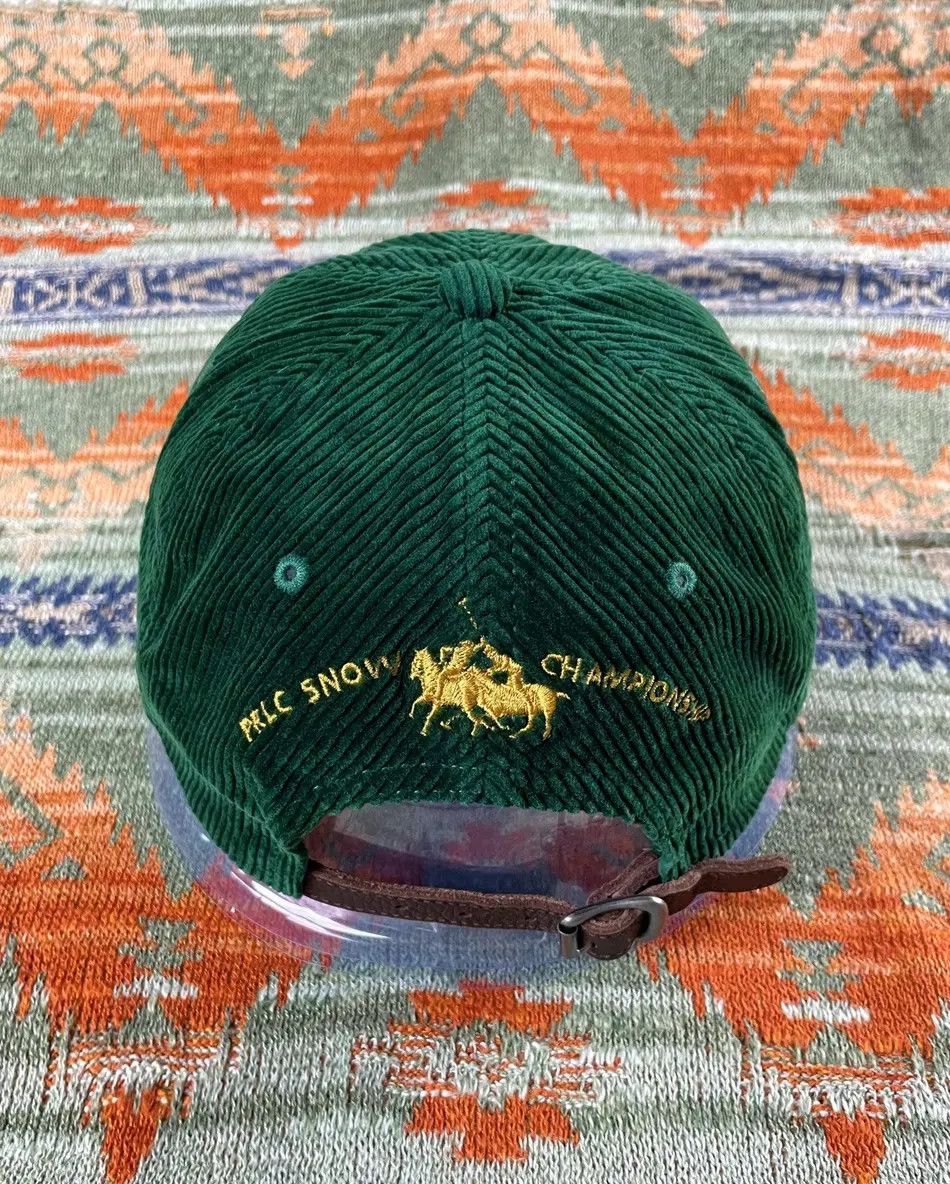 Polo Ralph Lauren Polo Ralph Lauren Corduroy Leather Baseball Cap Baseball Hat Size ONE SIZE - 3 Thumbnail