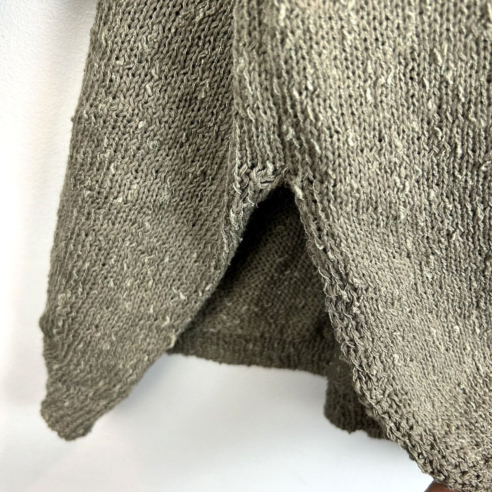 Vintage Sage Womens Small Sweater Oversized Half Button Textured Minimalist Capsule Size S / US 4 / IT 40 - 6 Thumbnail