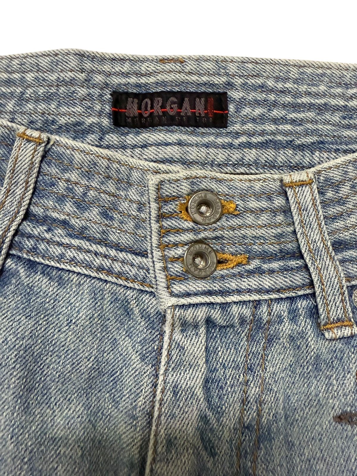 Morgan Homme Flared Jeans Japan Morgan Homme Faded Nice Design Denim Size US 29 - 4 Thumbnail