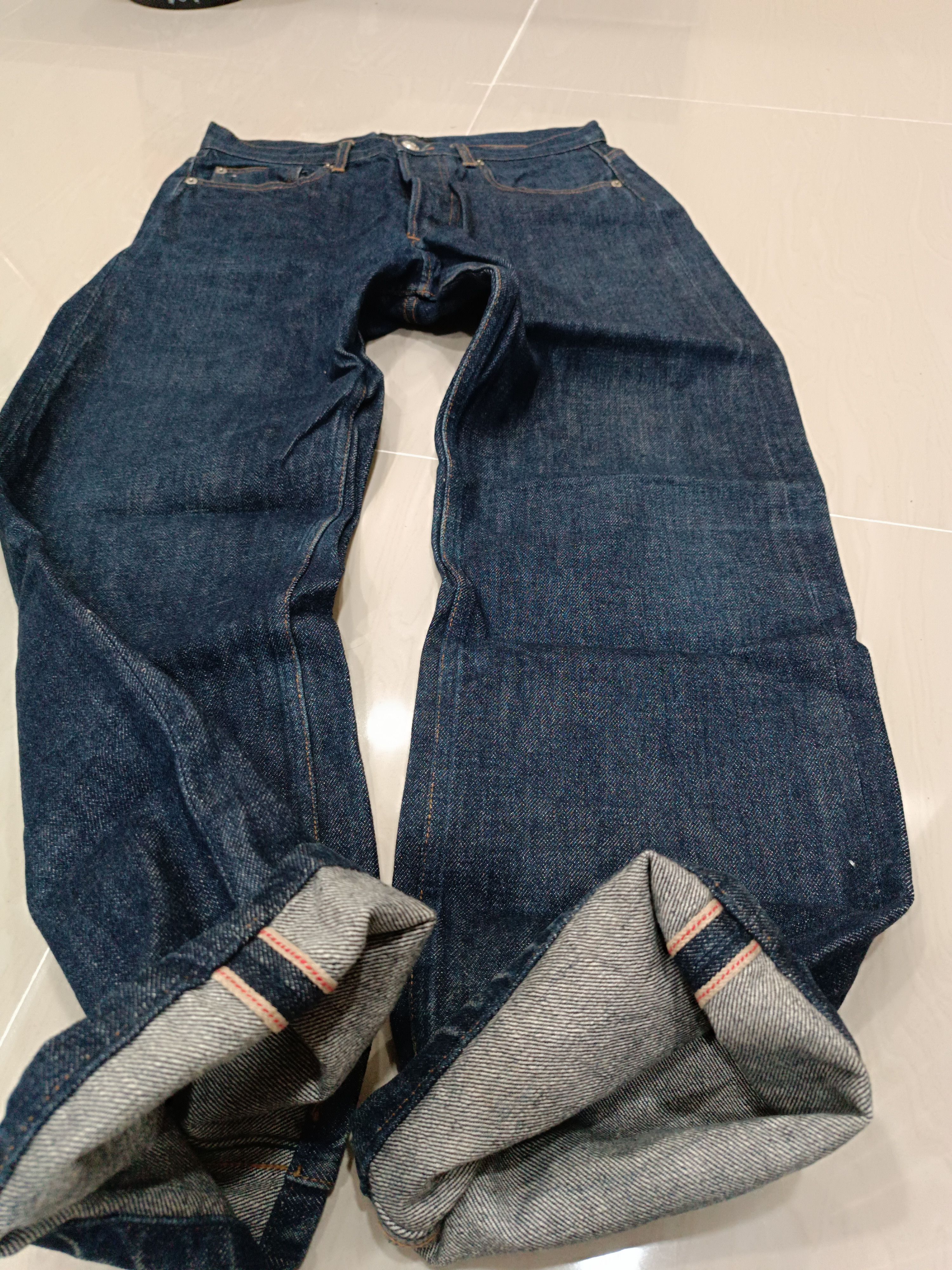 A.P.C. A.P.C. APC Mens Selvedge Dark Blue Jeans Indigo Size US 30 / EU 46 - 15 Thumbnail