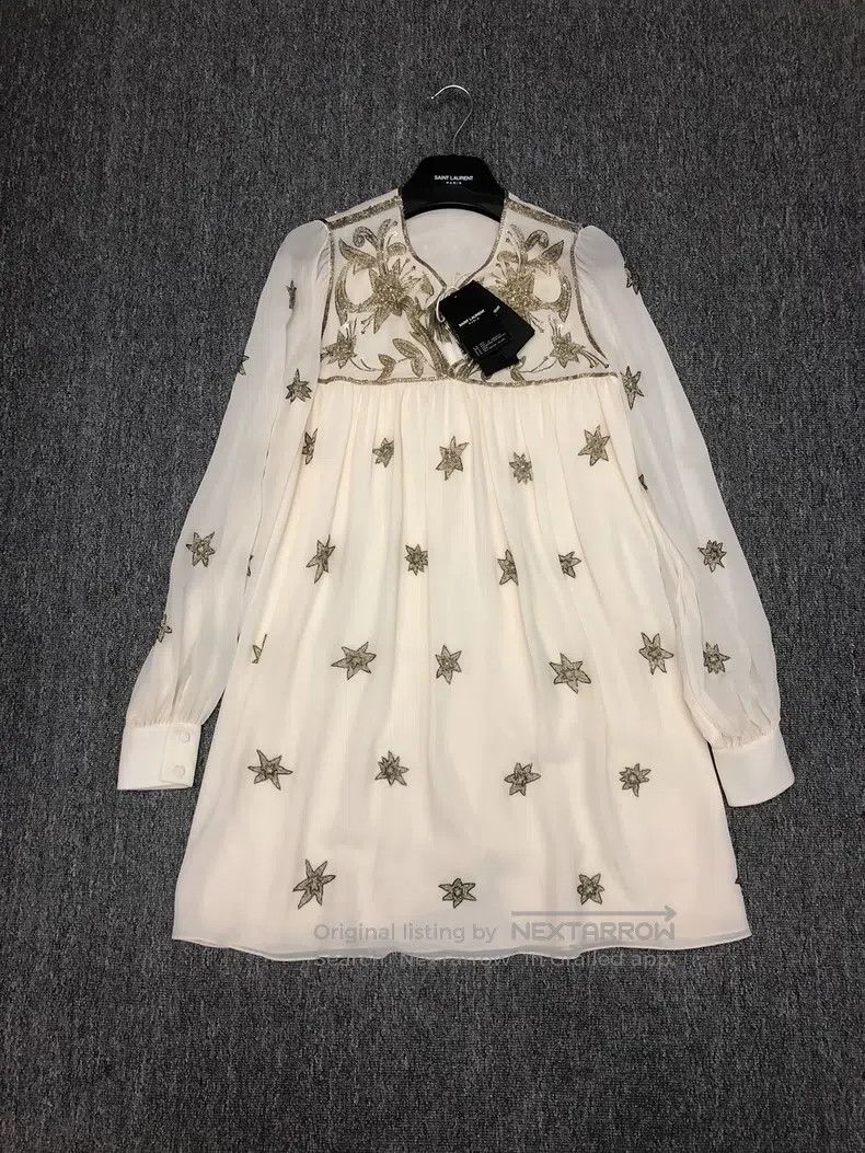 Saint Laurent Paris Saint Laurent Paris White Fireworks Dress Jacket Size XS / US 0-2 / IT 36-38 - 1 Thumbnail