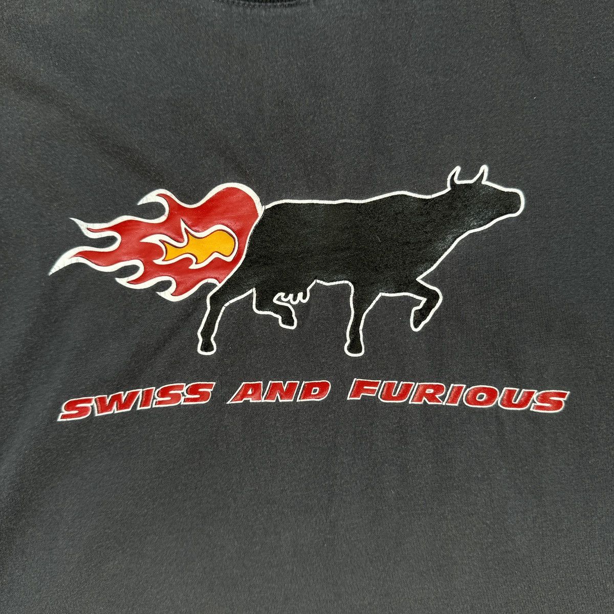 Vintage Vintage Swiss and Furious Gray Faded T-shirt Size US L / EU 52-54 / 3 - 4 Thumbnail