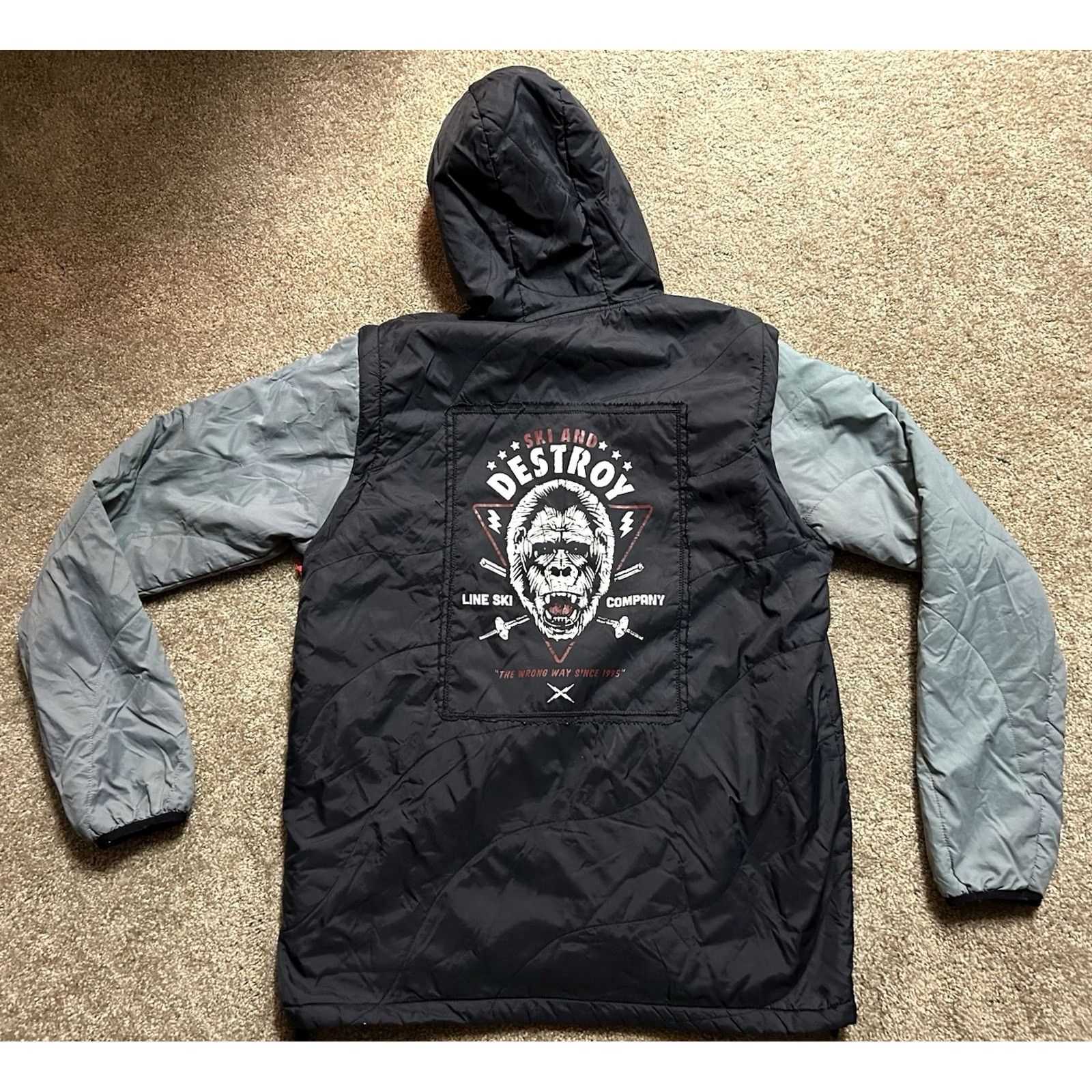 Vintage VINTAGE Line Ski Company Men’s Size L Puffer Jacket Hooded Removable Sleeves Monkey Size US L / EU 52-54 / 3 - 2 Thumbnail