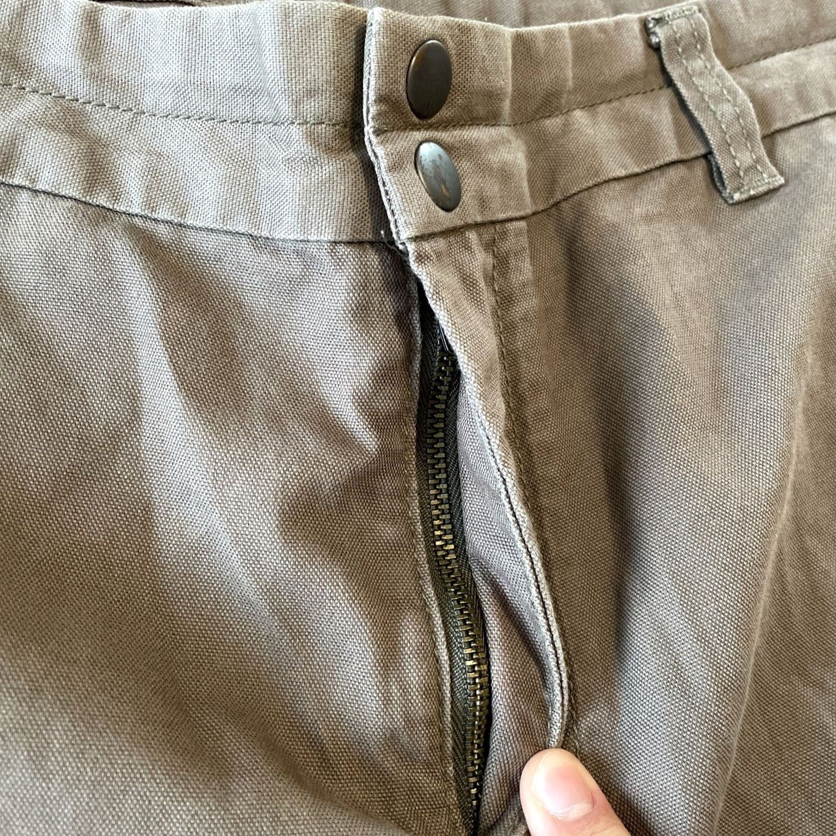 John Varvatos john varvatos Men’s Brown Casual Khaki Shorts Flat Front Pockets Raw Hem Size 54 Size US 38 / EU 54 - 5 Thumbnail