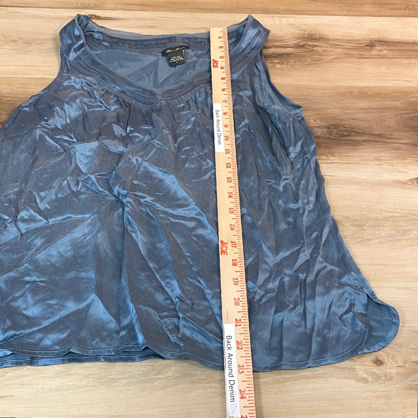 Eddie Bauer Eddie Bauer Women's Silk Tank Top V-Neck Sleeveless Blue L Size L / US 10 / IT 46 - 5 Thumbnail