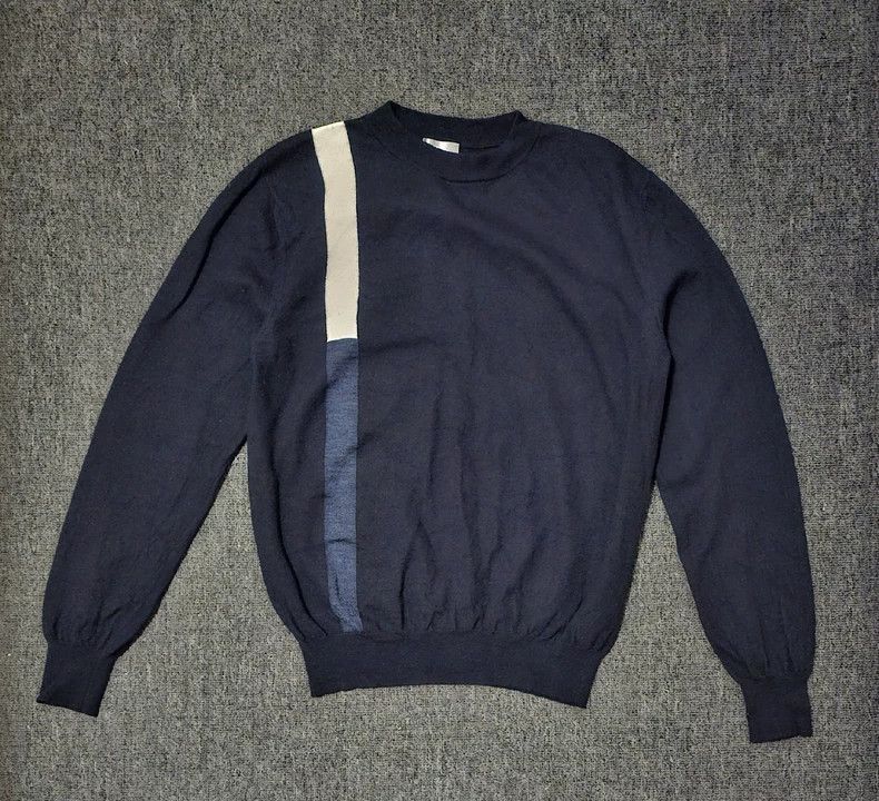 Dior Dior Wool Knit Sweater with Stripe-yf Size US M / EU 48-50 / 2 - 1 Thumbnail