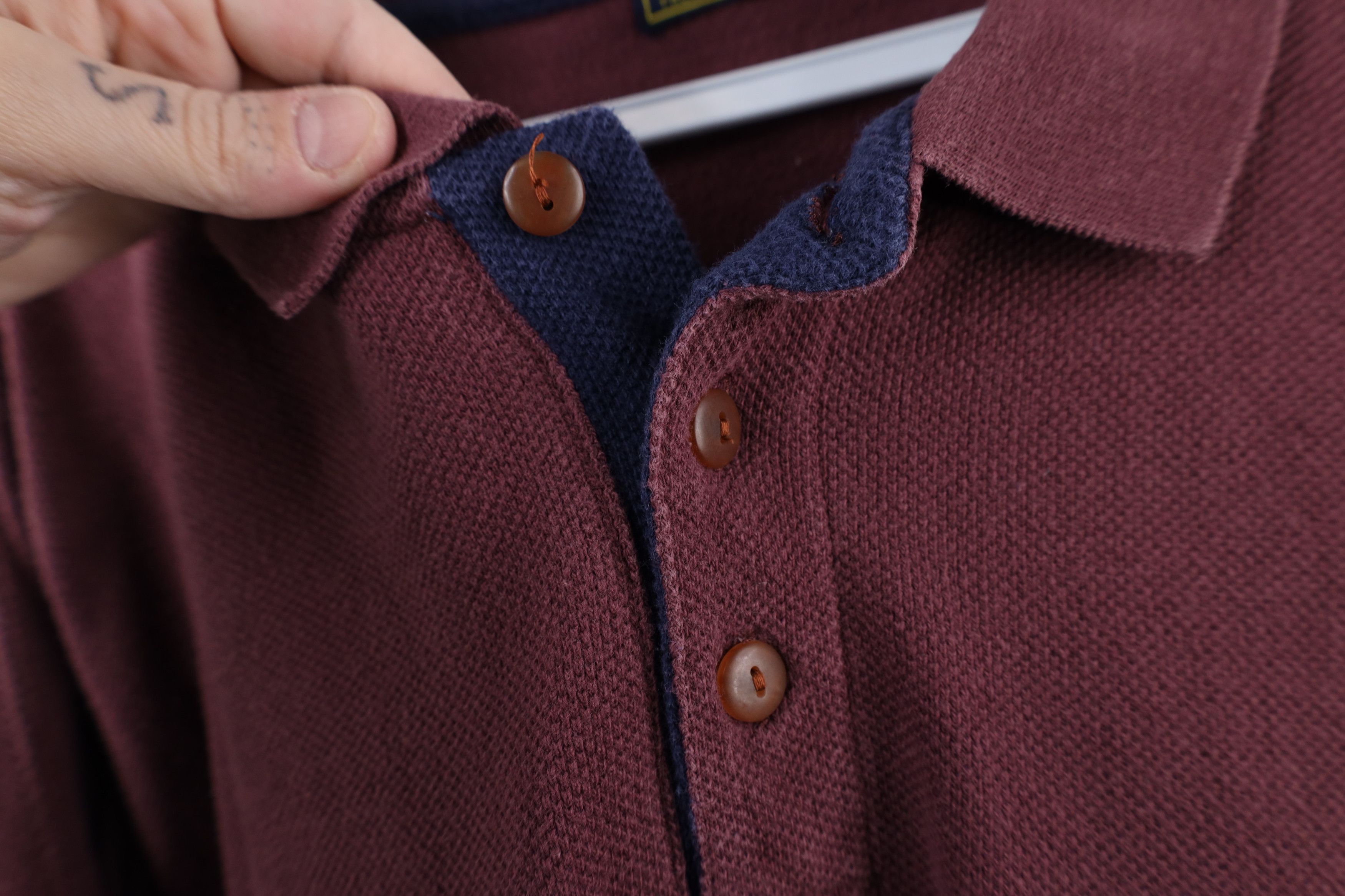 Vintage Vintage 90s OshKosh B'Gosh Knit Long Sleeve Rugby Polo Size US XL / EU 56 / 4 - 6 Thumbnail