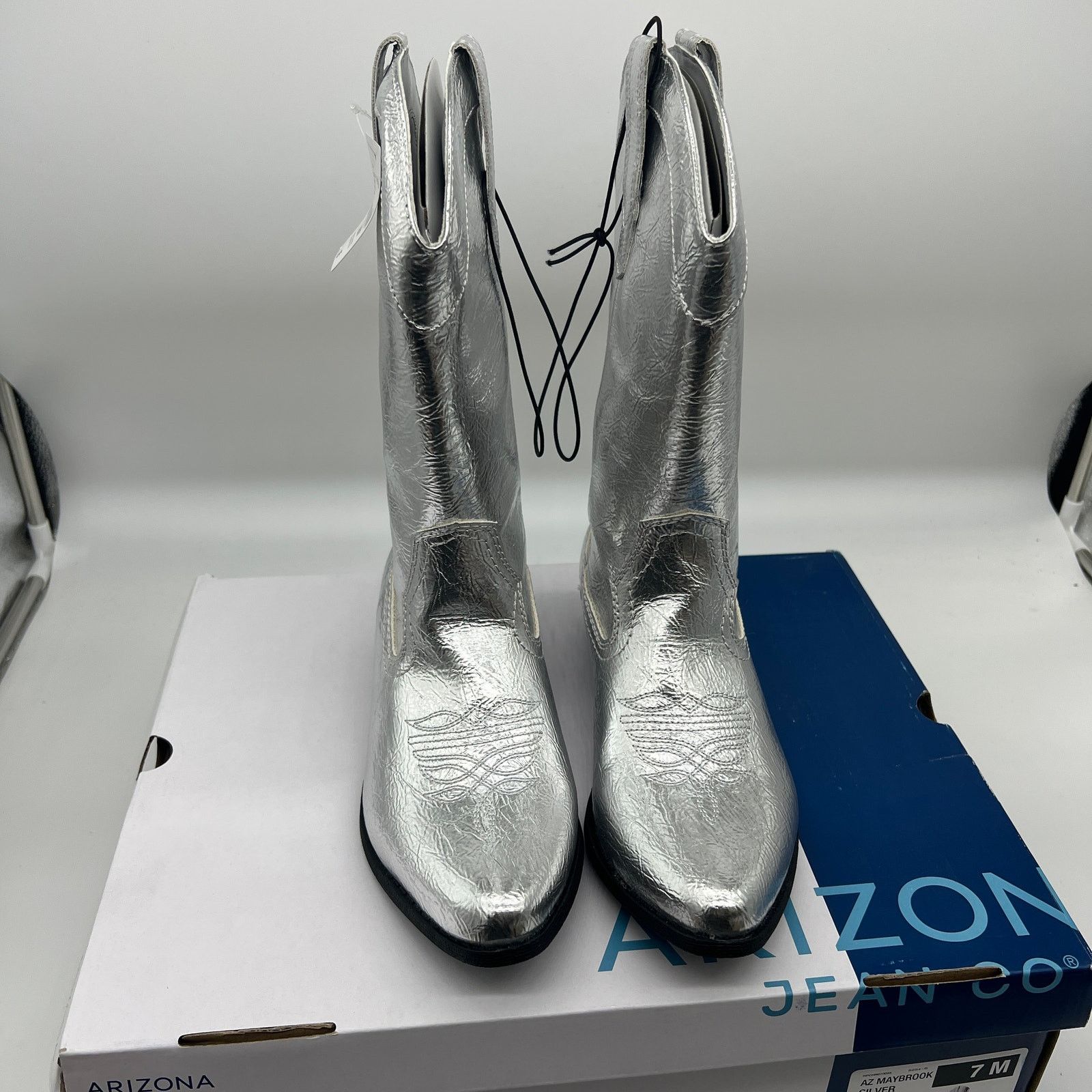 Other Arizona Jean Co Womens Western Heel Bootie Size US 7 / IT 37 - 2 Thumbnail