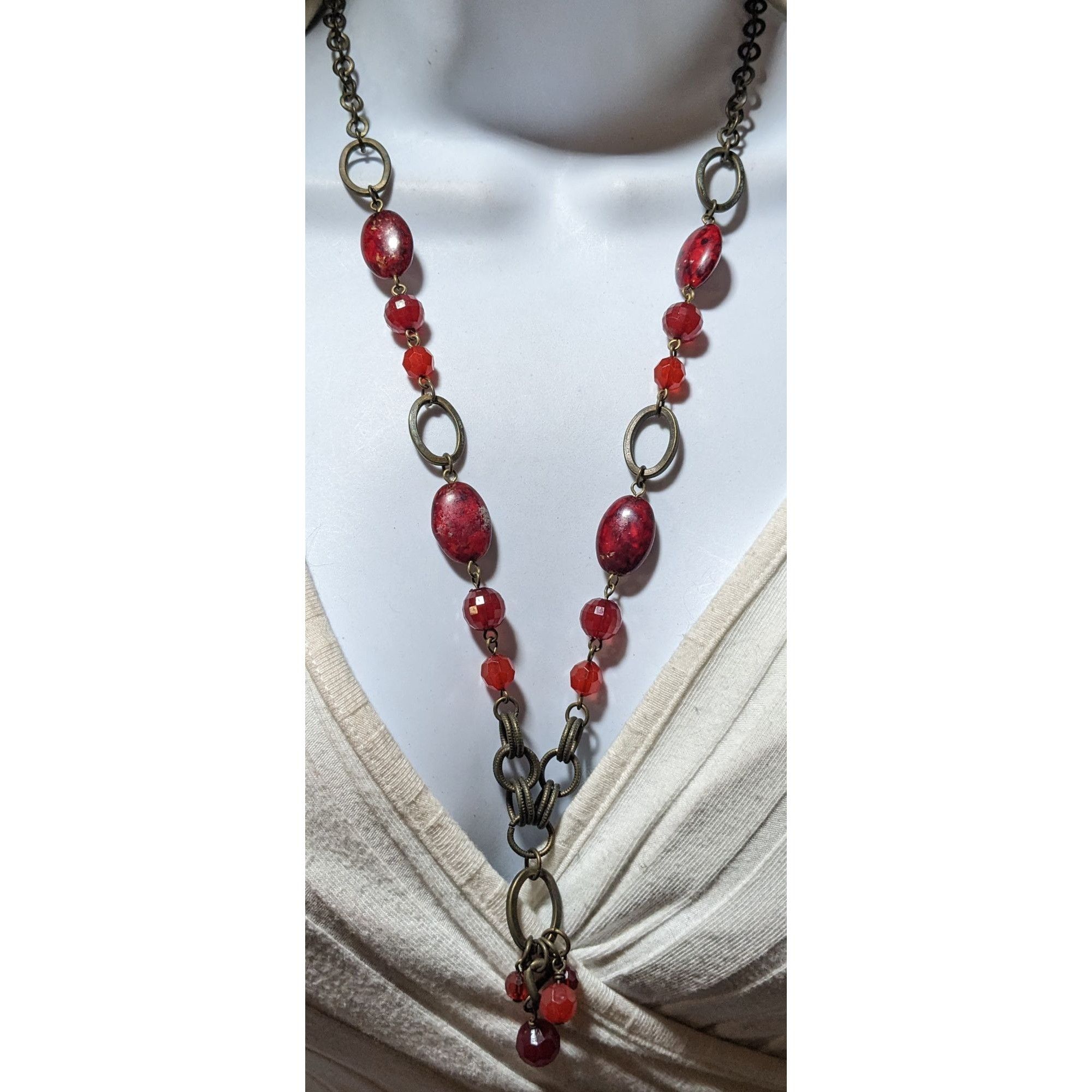 Other Premier Designs Vintage Red And Gold Beaded Necklace Size ONE SIZE - 7 Thumbnail