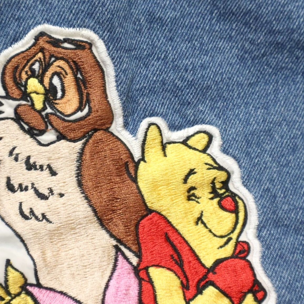 Vintage VTG Strawberry Winnie the Pooh Denim Jacket Blue Men's L Shirt Size US L / EU 52-54 / 3 - 6 Thumbnail