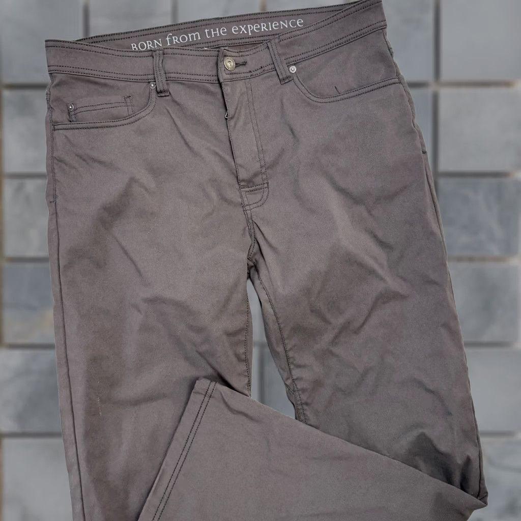 Prana prAna Pants Mens 36x32 Gray Slim Chino Nylon Spandex 5 Pocket Travel Casual Workwear Size US 36 / EU 52 - 1 Thumbnail