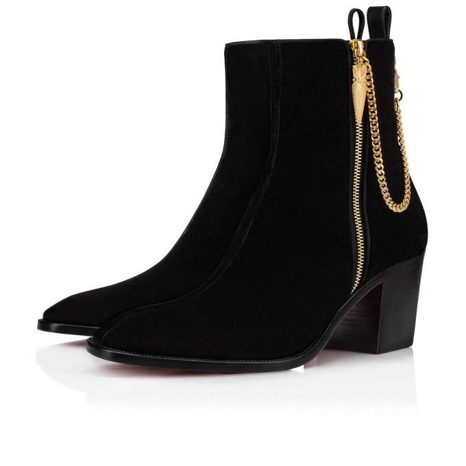 Christian Louboutin o1s1wg110924 Yoz The Lips Boots in Black Size US 12 / EU 45 - 1 Thumbnail