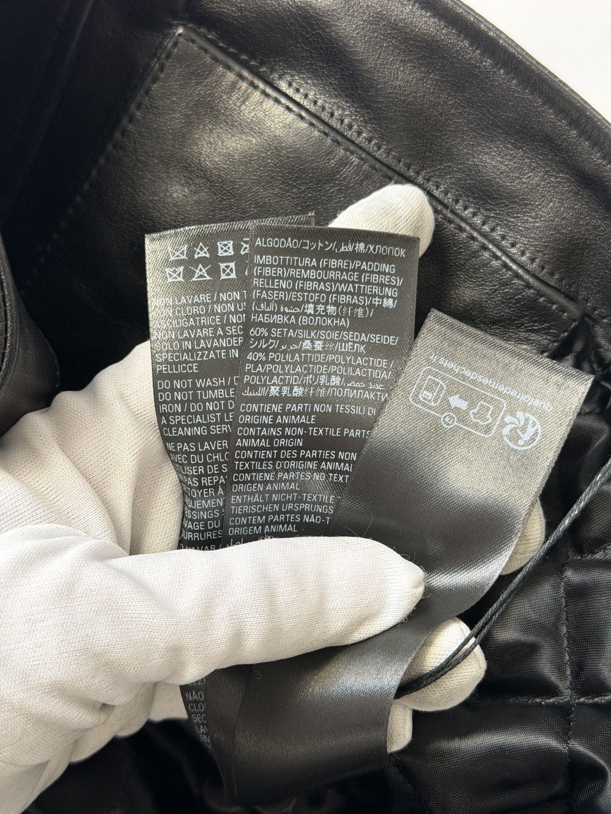 Balenciaga Balenciaga Shrunk Racer Jacket Black Leather Size XS / US 0-2 / IT 36-38 - 15 Thumbnail
