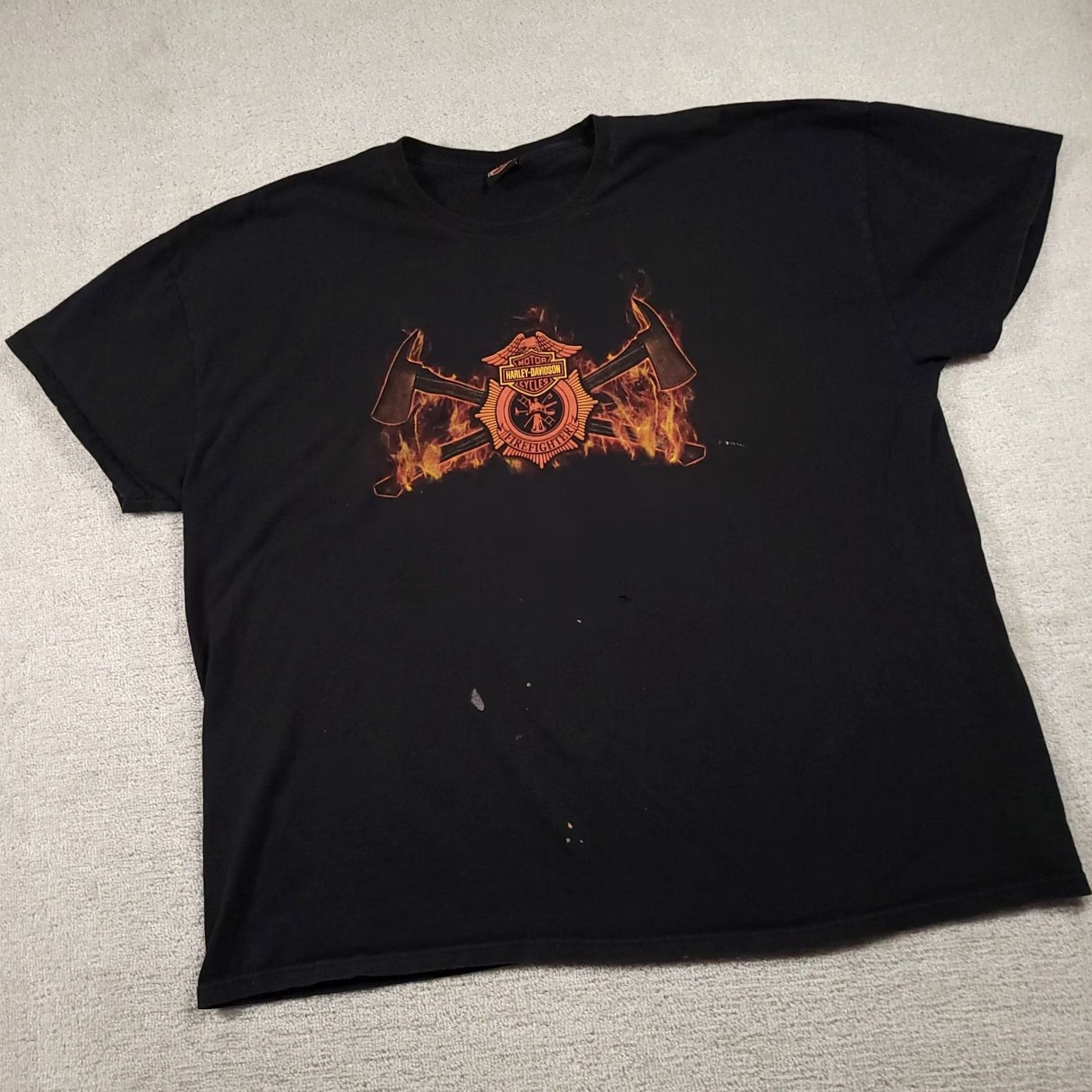 Harley Davidson Harley-Davidson World Oklahoma City Shirt Mens 4XL Black Firefighter Grunge Rip T-Shirt Size US XXL / EU 58 / 5 - 2 Thumbnail