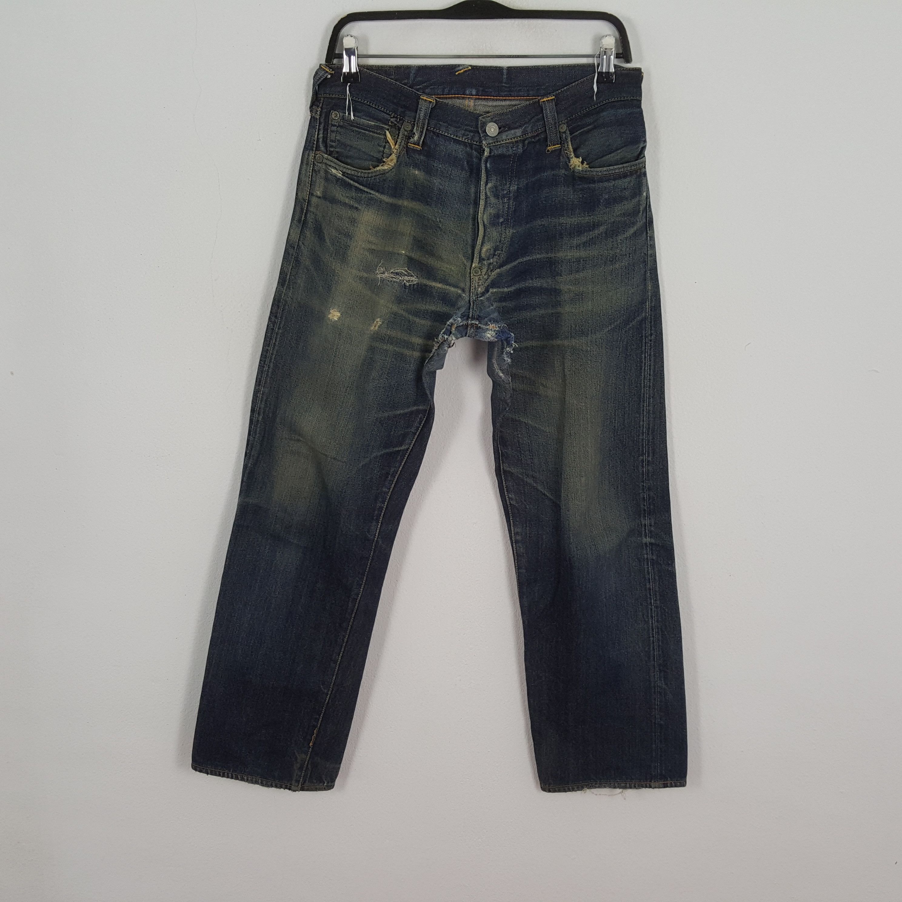 Vintage EVISU Japanese Brand Streetwear Custom Daicock Jeans Size US 29 - 4 Thumbnail