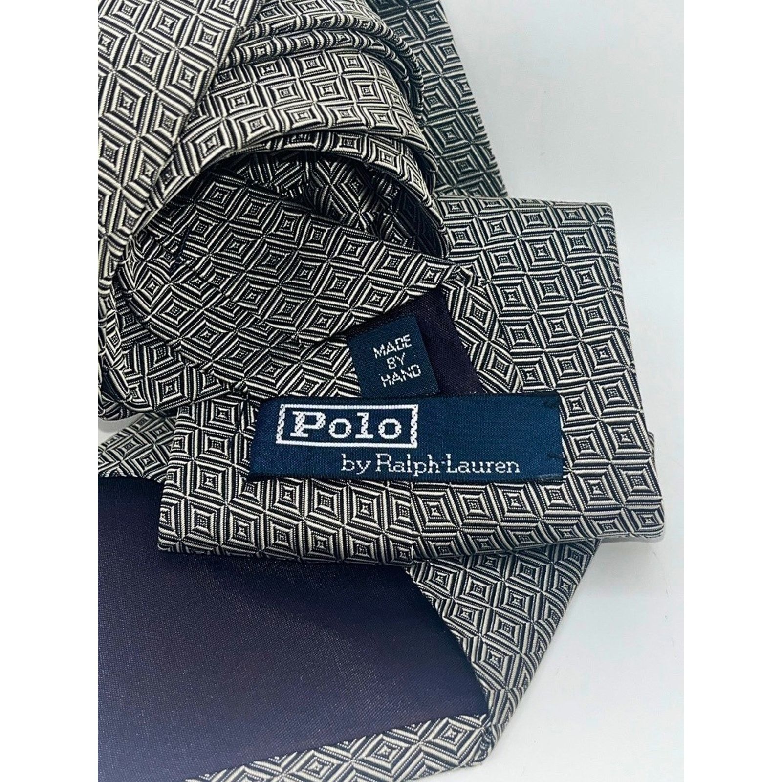 Polo Ralph Lauren Polo Ralph Lauren Handmade Silk Tie Geometric Diamond Size ONE SIZE - 6 Thumbnail