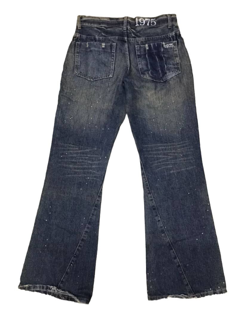 Japanese Brand Japanese Rubber Soul Distressed Flared Baggy Jeans Size US 33 - 10 Thumbnail