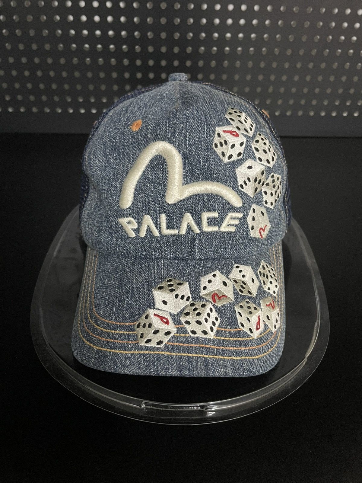 Evisu × Palace Palace x Evisu Denim Mesh Trucker Cap Stone Wash