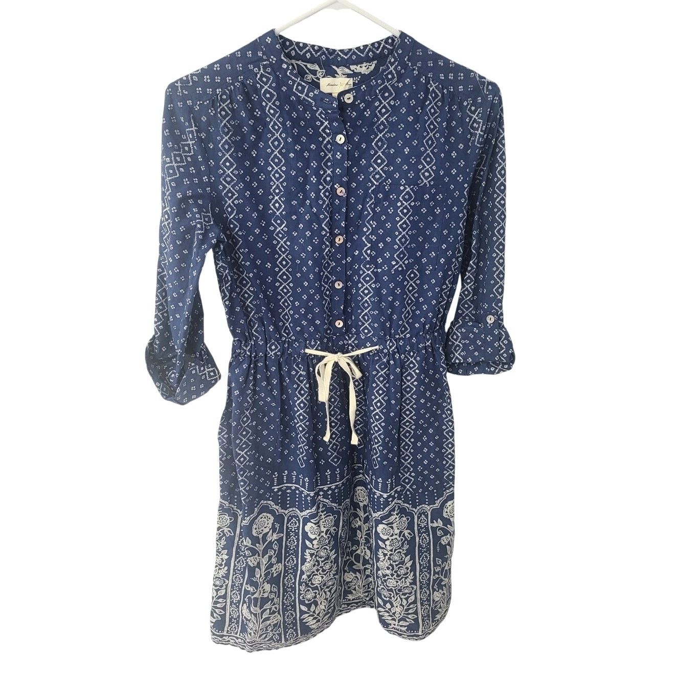 Anthropologie Anthropologie MEADOW RUE Anila Shirt Dress in Chambray -Sz 2 Size XS / US 0-2 / IT 36-38 - 1 Thumbnail