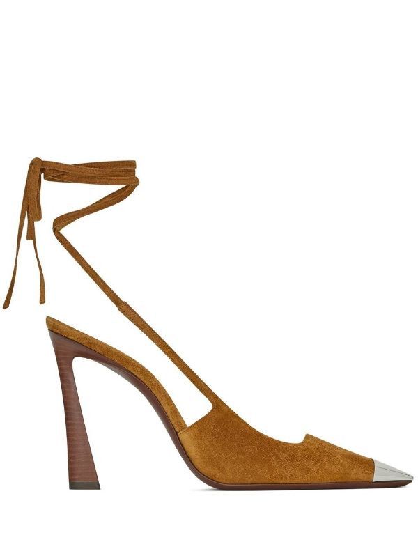 o1bcso1str1124 Blade Slingback Pumps in Brown