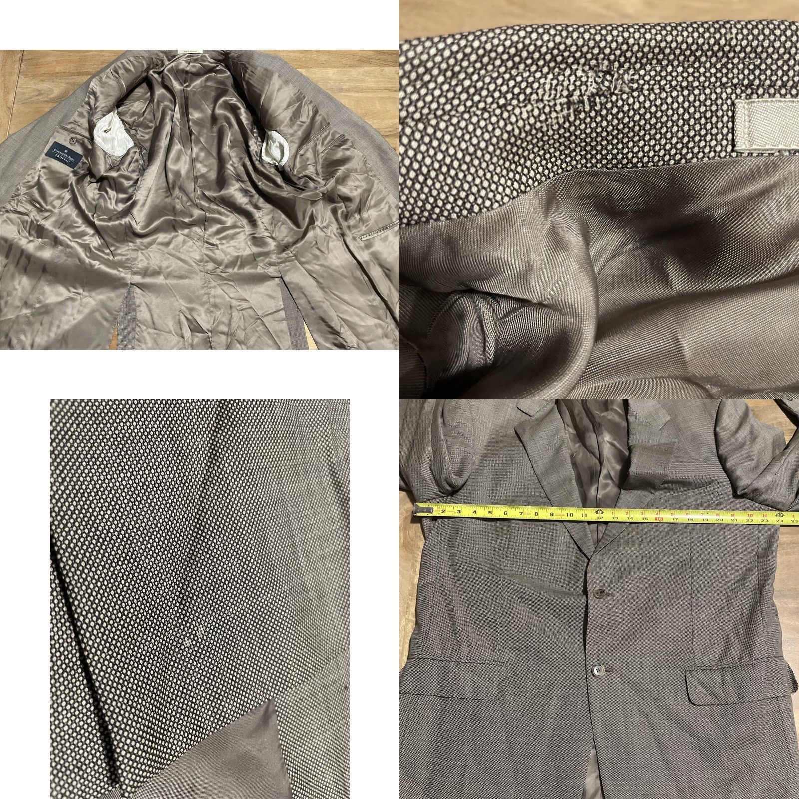 Ermenegildo Zegna Ermenegildo Zegna Trofeo Blazer Mens 46L Wool Sport Jacket Coat Long Notch Lapel Vintage No Size 46R - 8 Thumbnail