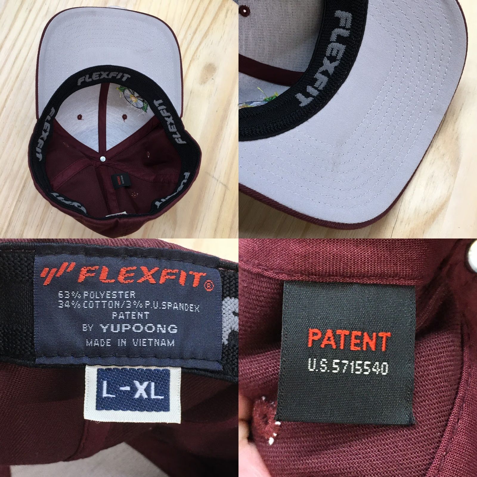 Vintage Green Valley Harvest Flat Cap Mens L XL Maroon Flexfit Yupoong Size ONE SIZE - 8 Thumbnail