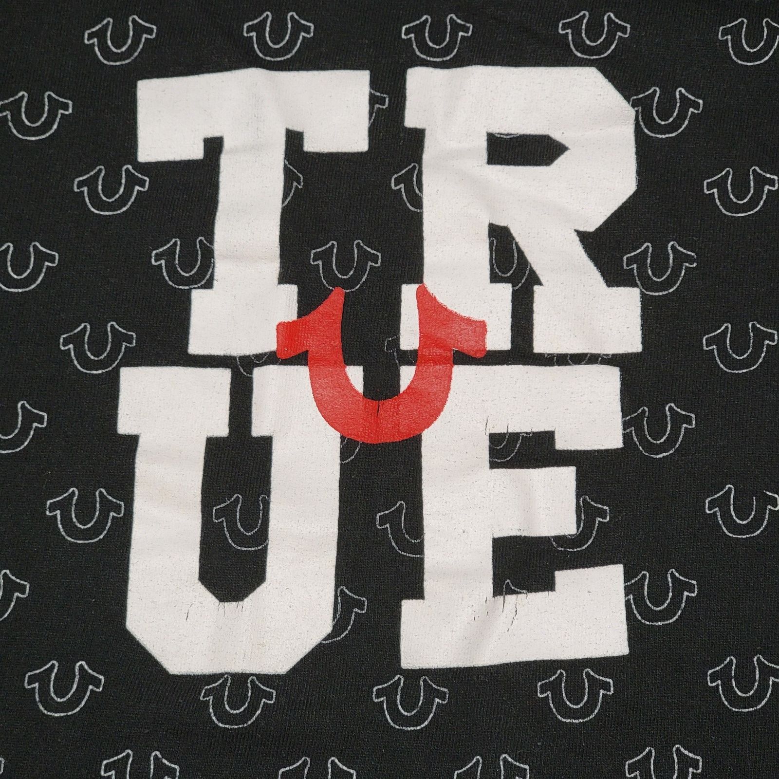 True Religion True Religion Black Tee All Over Logo - Size Adult Small Size S / US 4 / IT 40 - 2 Thumbnail