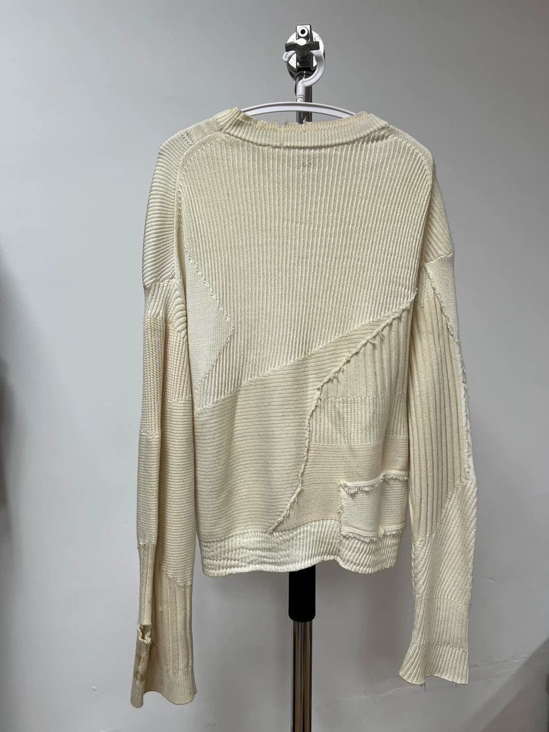 Helmut Lang HELMUT LANG Cashmere double layer eroded knit sweater Size L / US 10 / IT 46 - 2 Thumbnail