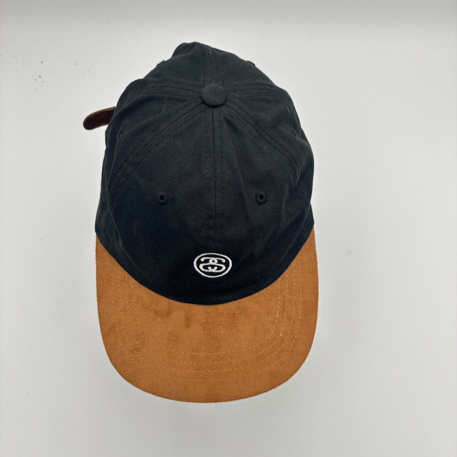 Rare Stussy Mini SS Suede Visor Cap Adjustable Strapback