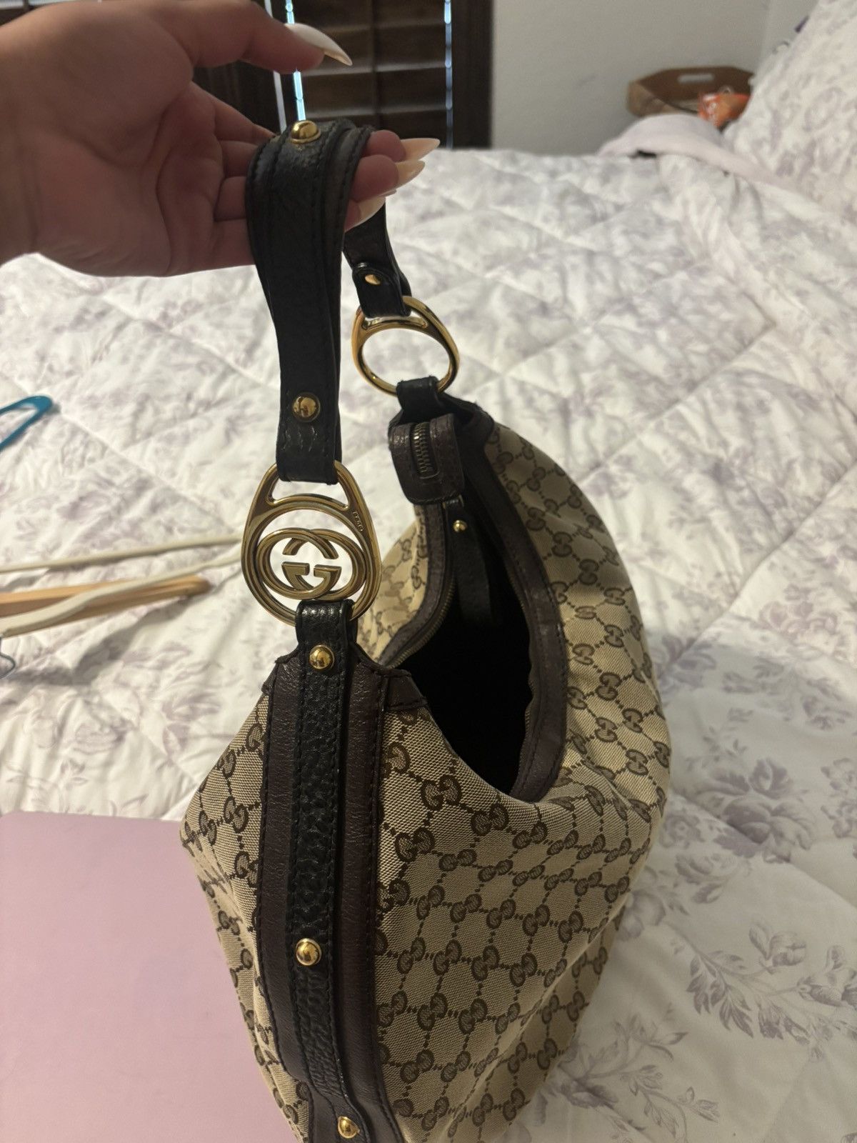 Gucci Gucci GG Canvas Hobo Shoulder bag Size ONE SIZE - 3 Thumbnail