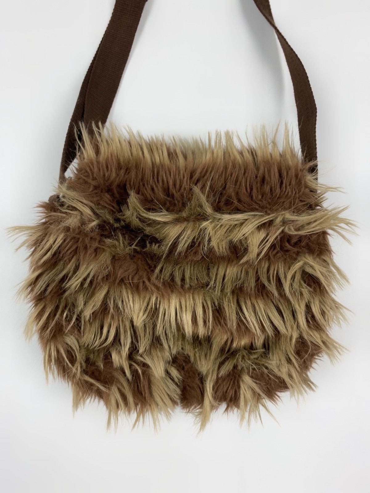 O'Neill Y2K Vintage O’neill Brown Fuzzy Faux Fur Crossbody Bag Size ONE SIZE - 8 Thumbnail